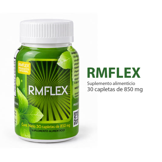 RMFLEX suplemento alimenticio presentación de 30 capletas de 850 mg