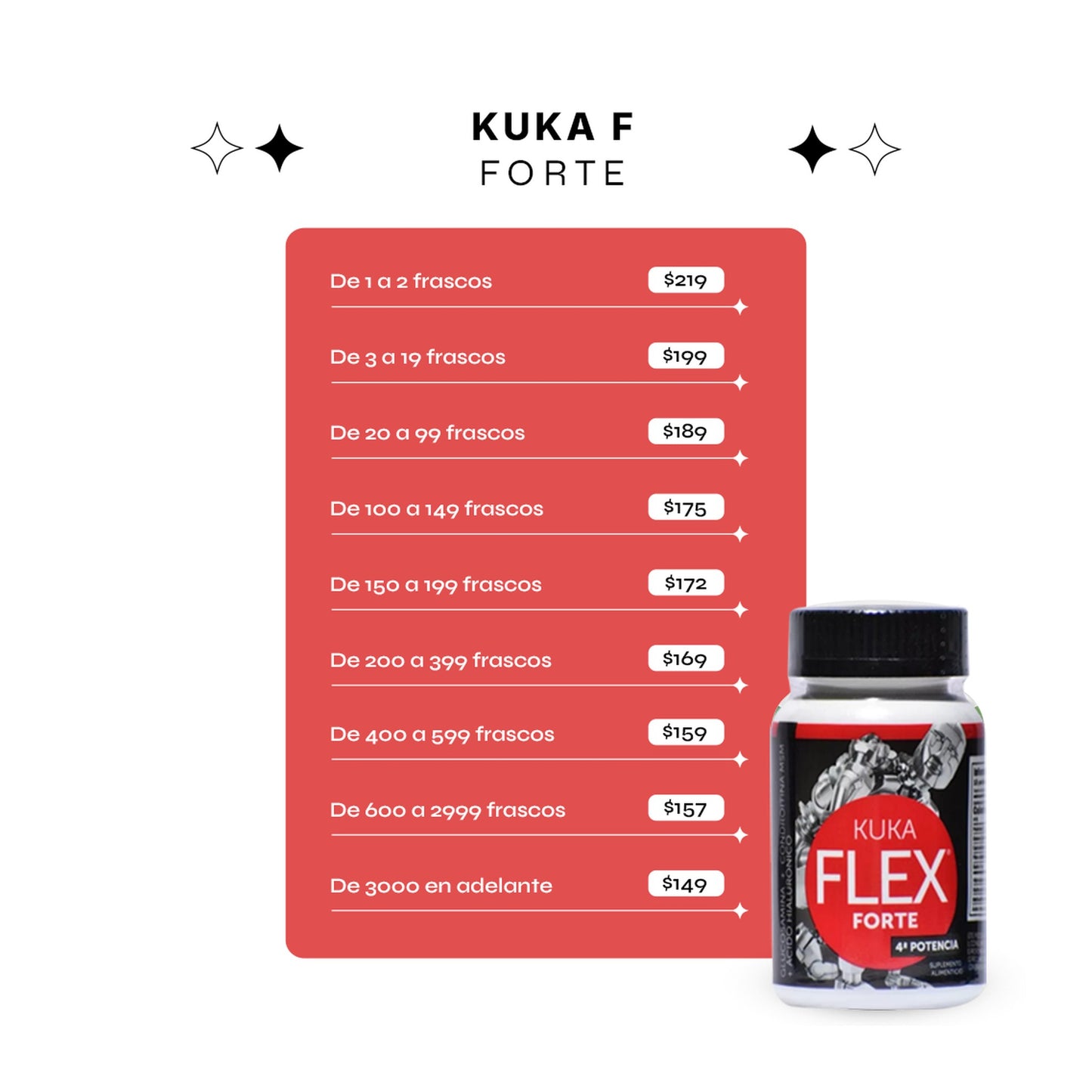 KukaF Rojo para apoyo natural a las articulaciones