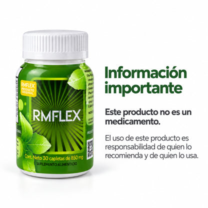 Información importante y advertencia de RMFLEX suplemento alimenticio