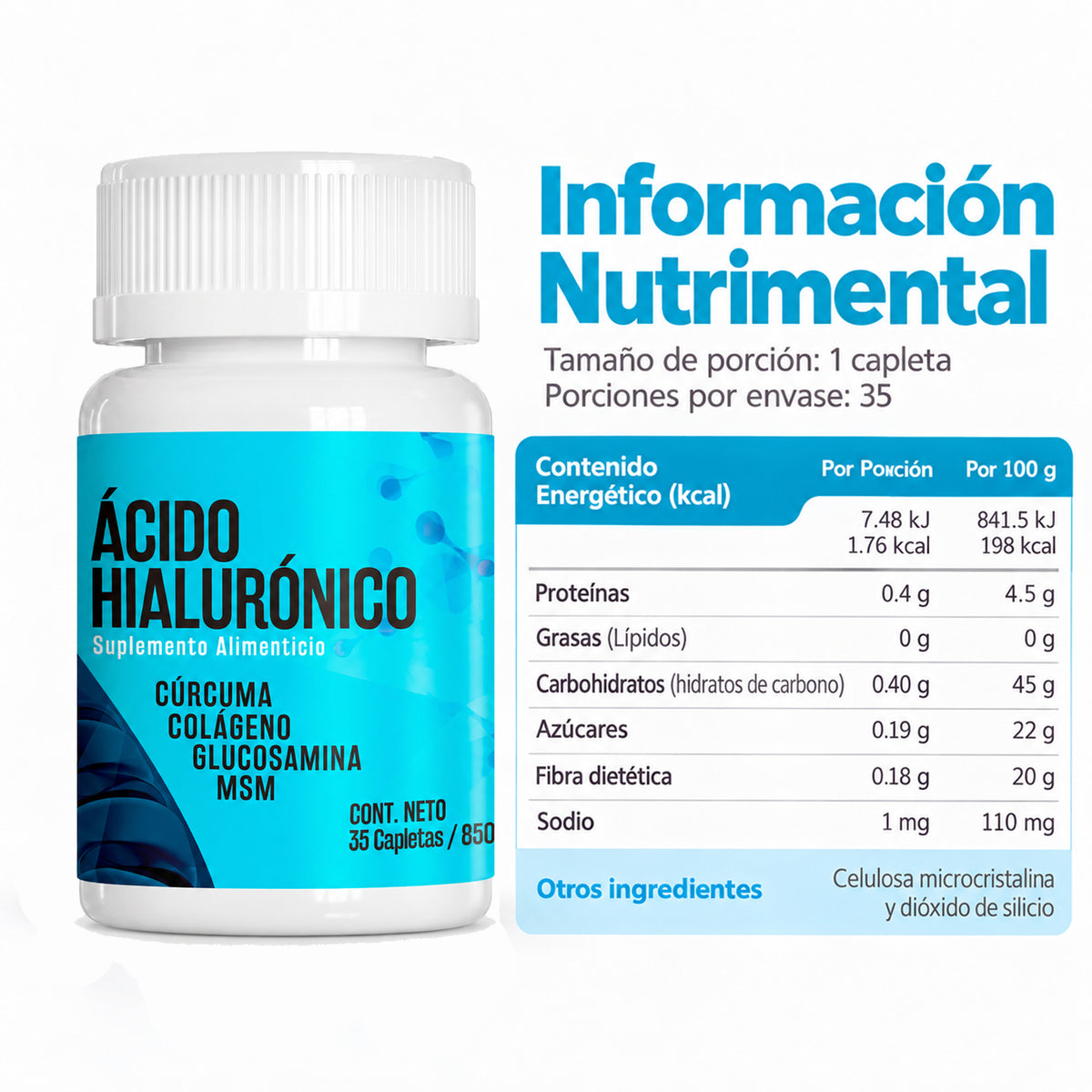 Información nutrimental de SHANOVA por capleta