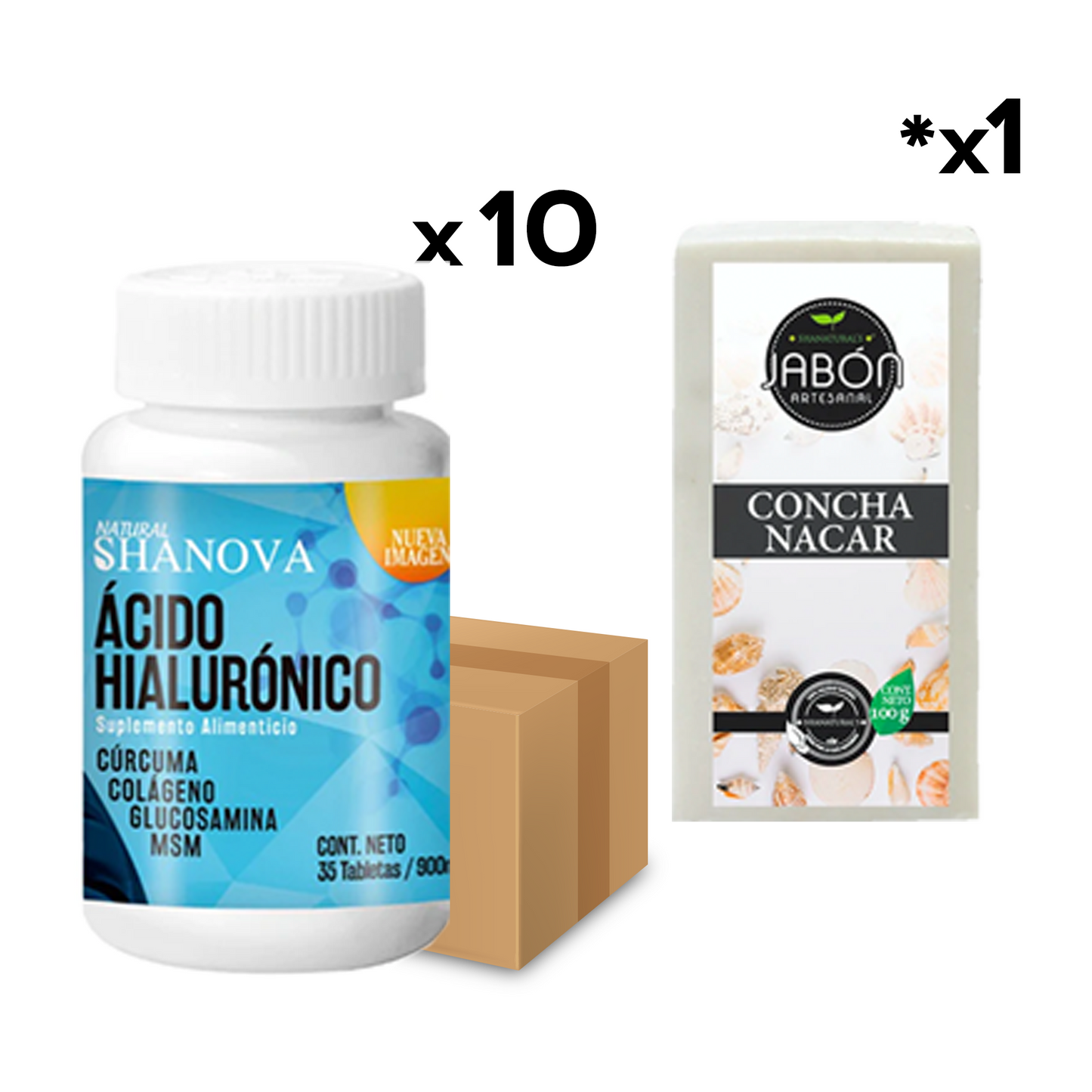 10 Frascos + 1 Jabon