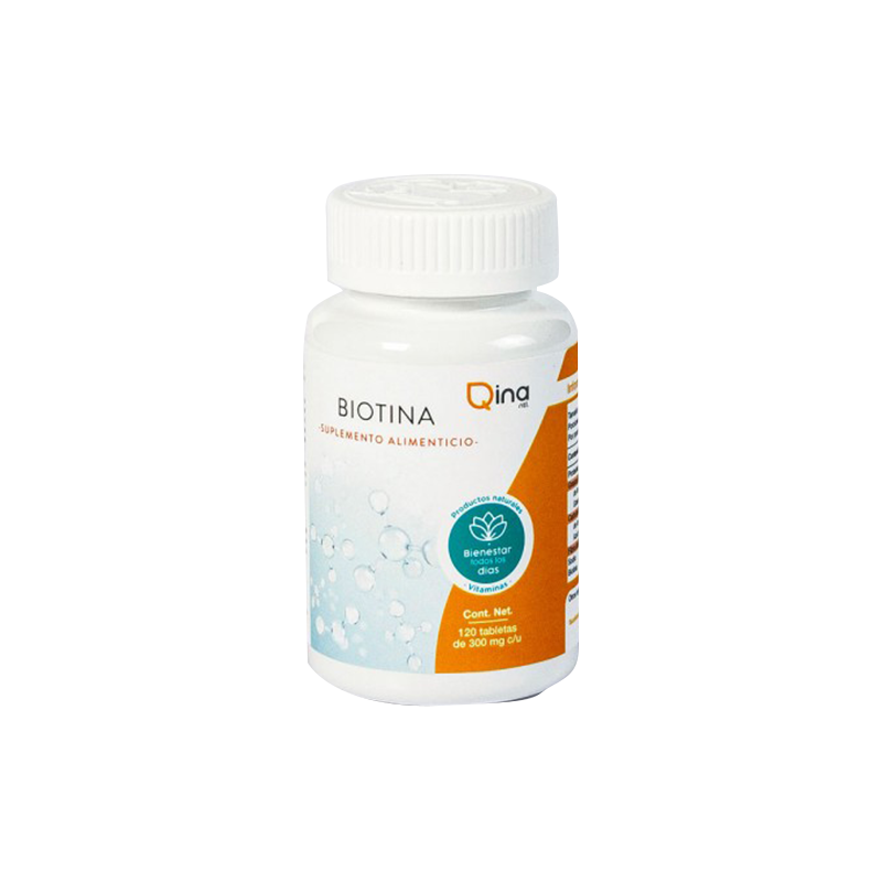 Biotina 1000 mcg 120 tabletas 300 mg c/u